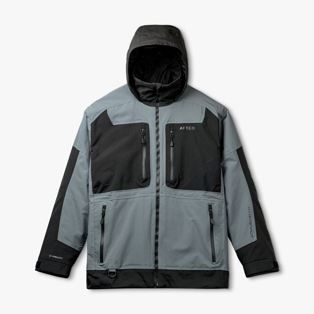 AFTCO Hydronaut Insulated Jacket MJ80 in Charcoal, front view