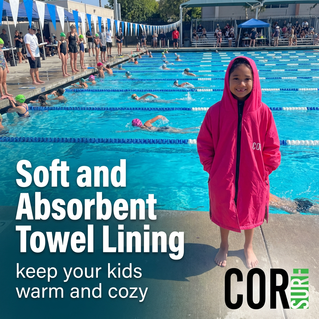 COR Surf Waterproof Swim Parka (Red) — view 3