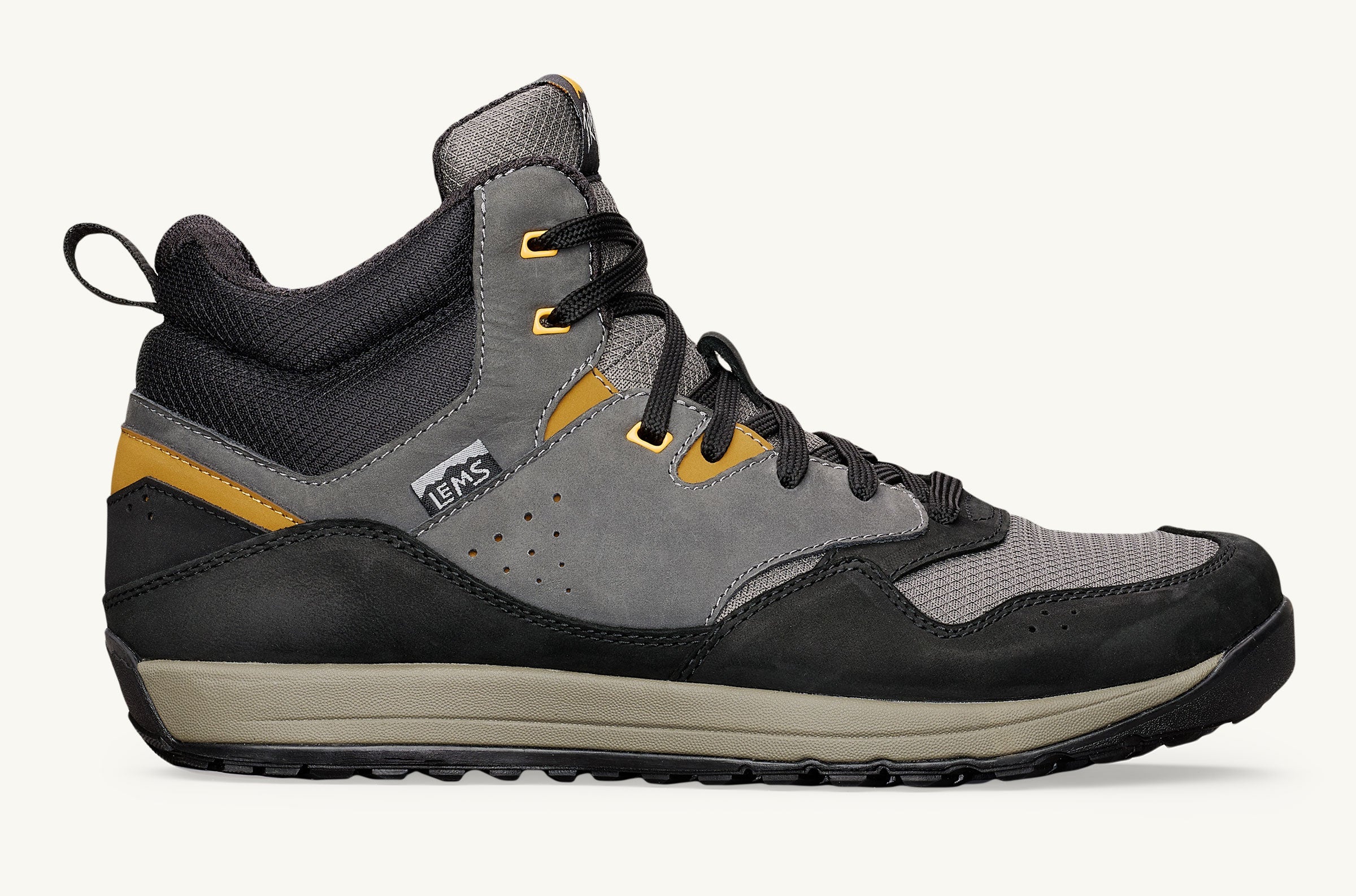 Lems Men's Trail Blazer Mid Waterproof in Knight Storm — outer side profile