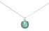 Amanda Blu Silver Tear Drop Design Blue Green Necklace — Silver / Blue Green