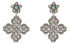Amanda Blu Silver Southwestern Cross Drop Earrings — Silver / 1 inch