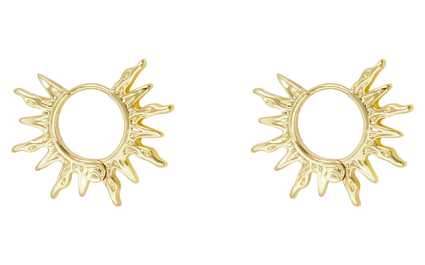 Amanda Blu Gold Sun Burst Hoop Earrings — Gold