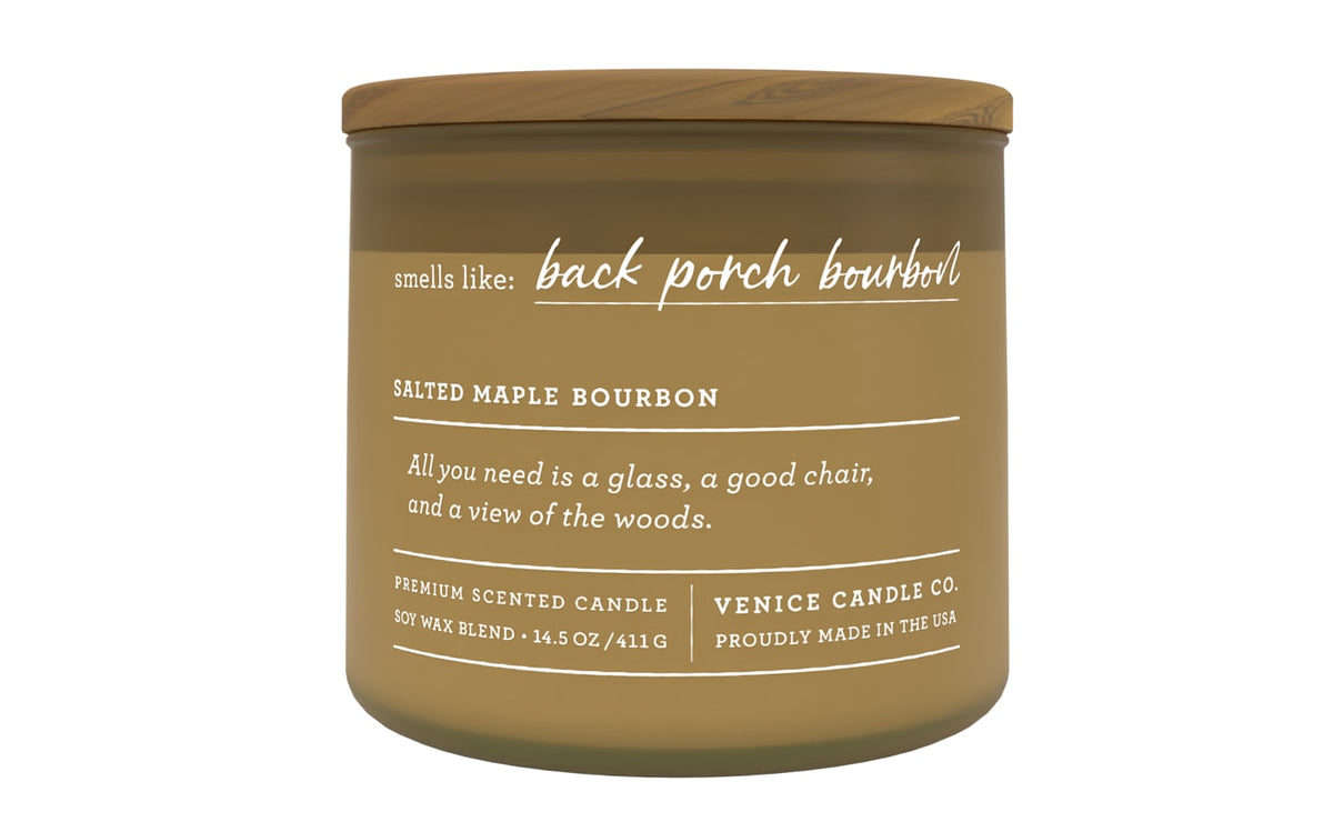 Scentsational Soaps & Candles Venice Candle Co. Premium Scented Candle — Salted Maple Bourbon / 14.5 oz