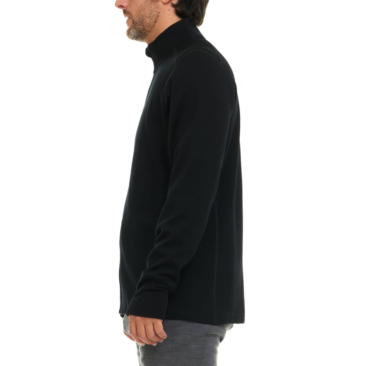 Expedition - Men's Wool Full Zip Wilderness - Minus33 Merino Wool Clothing, side view