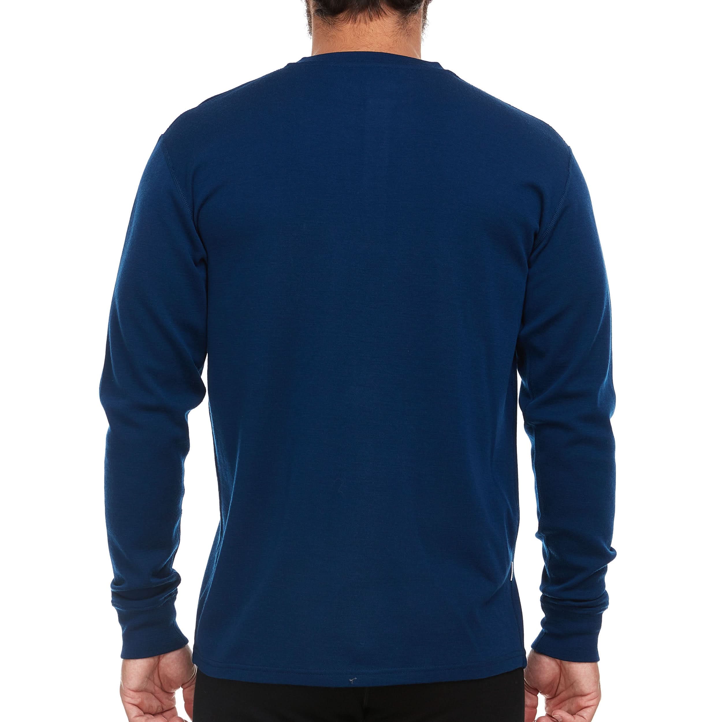 Midweight - Men's Long Sleeve Button Up 100% Merino Wool. Our best-selling Midweight fabric now as a long-sleeve henley. midlayer. View 2.