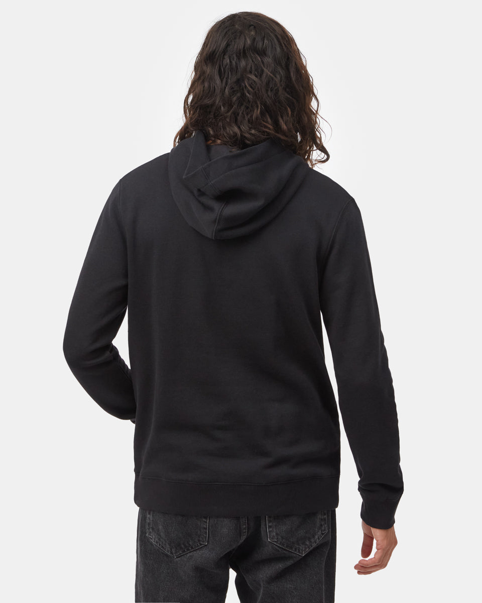 Tentree Men's Treefleece 1/4 Button Hoodie - Meteorite Black
