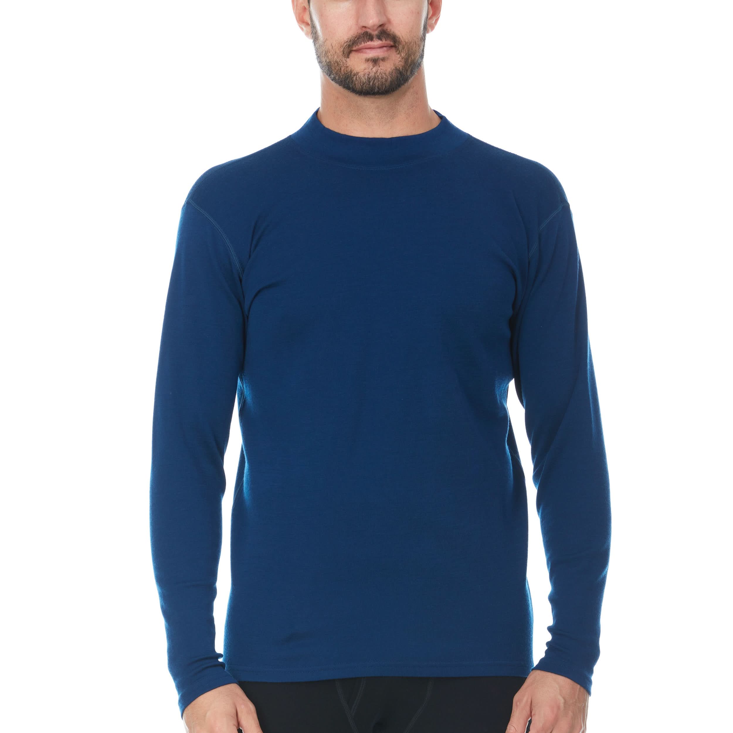 100% Merino Wool Rogers Mock Neck - Midweight. When a full turtleneck is too much, this Rogers Mock Neck will still keep you warm and comfortable. The Rogers is a favorite of law enforcement, so you know it gets the job done. The 100% Australian Merino Wool is soft next to the skin and makes a great base layer, or can be worn by itself when you attend your next stylish dinner party.