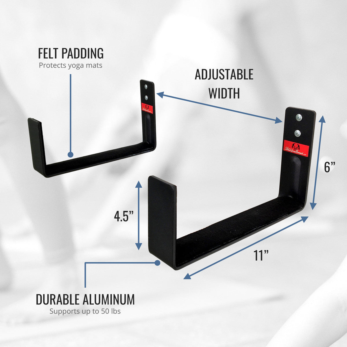 Serenity Yoga Mat Display | Minimalist Rack | X-Large - product view 5