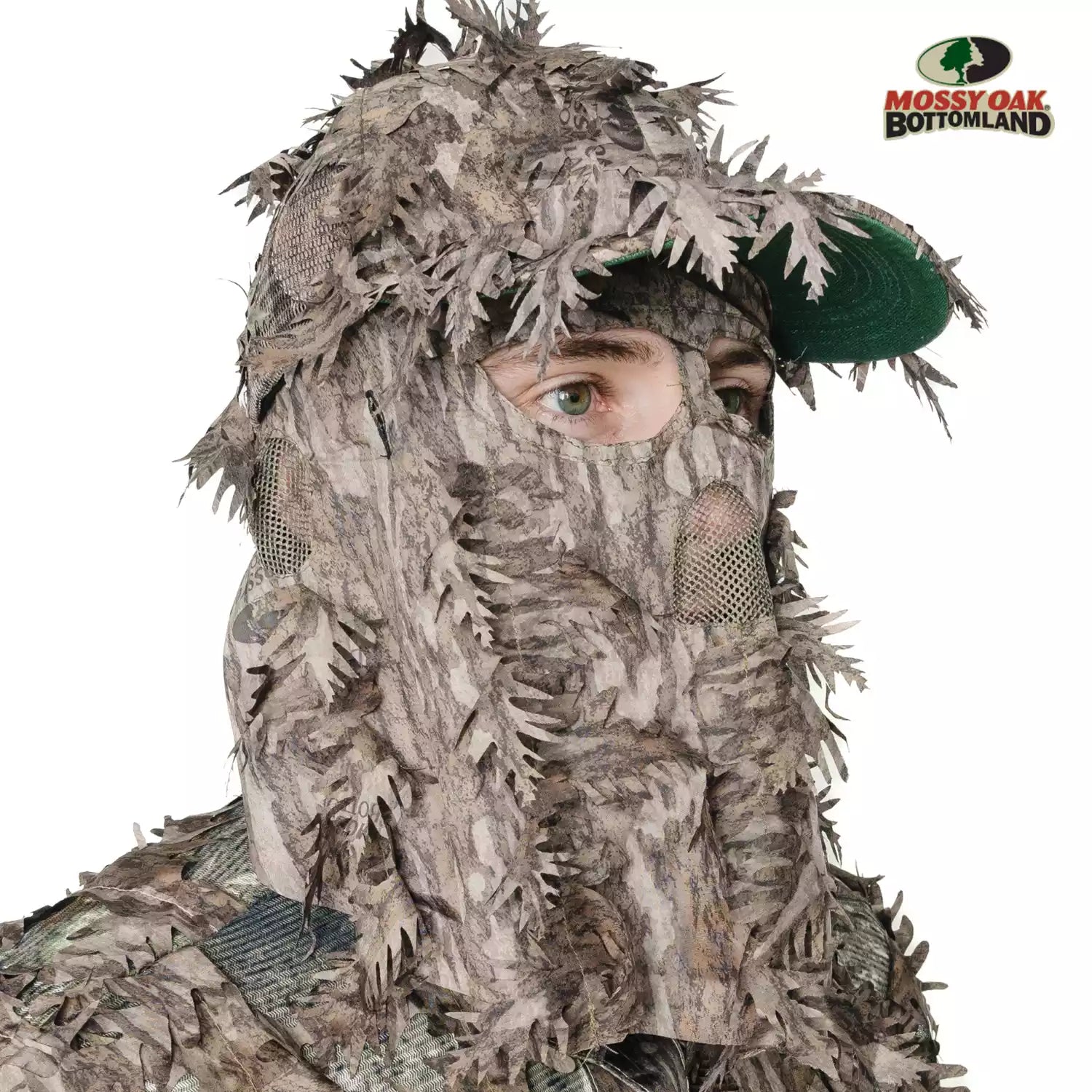 QuikCamo 3D Leafy Ball Cap with Front Face Mask – product view 30