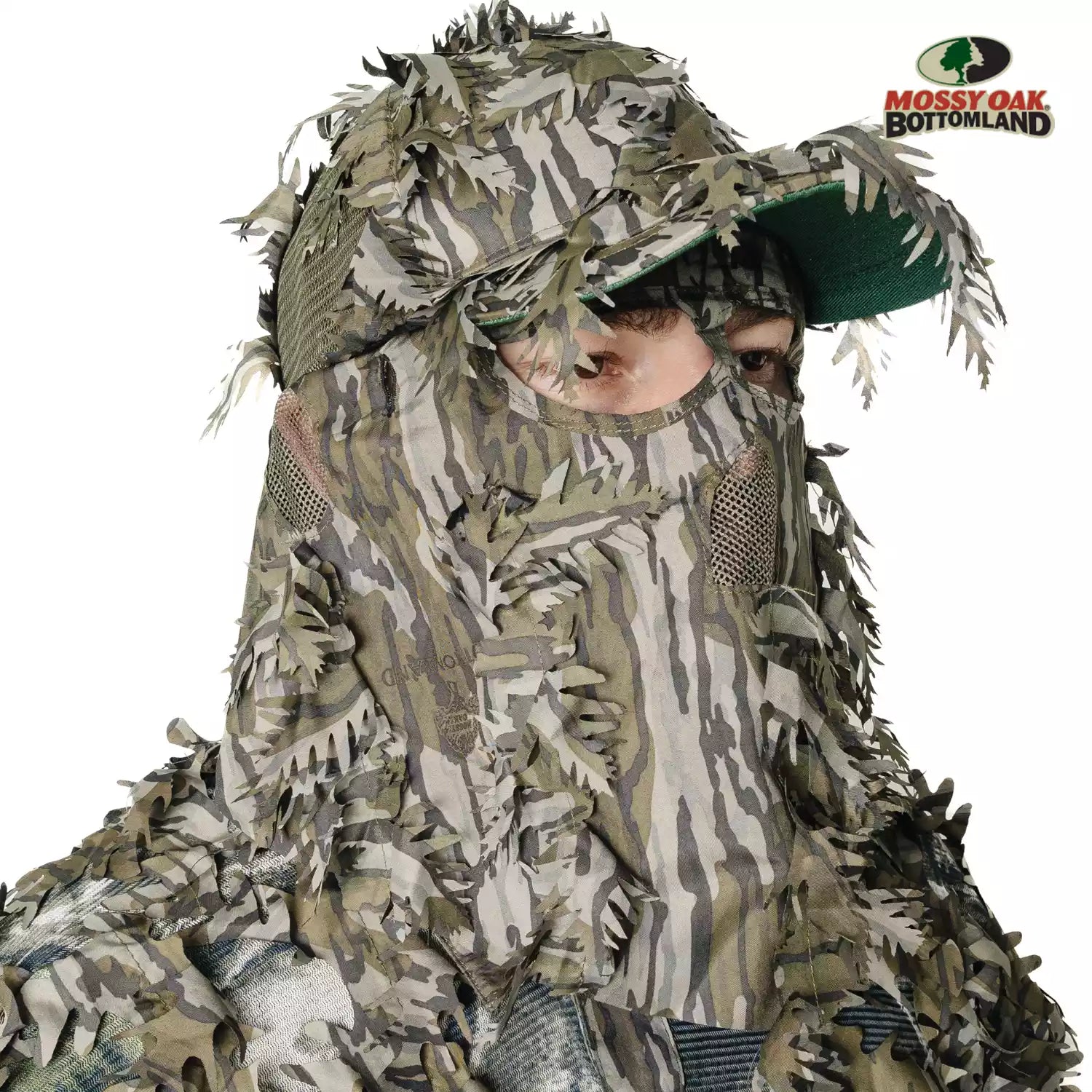 QuikCamo 3D Leafy Ball Cap with Front Face Mask – product view 32