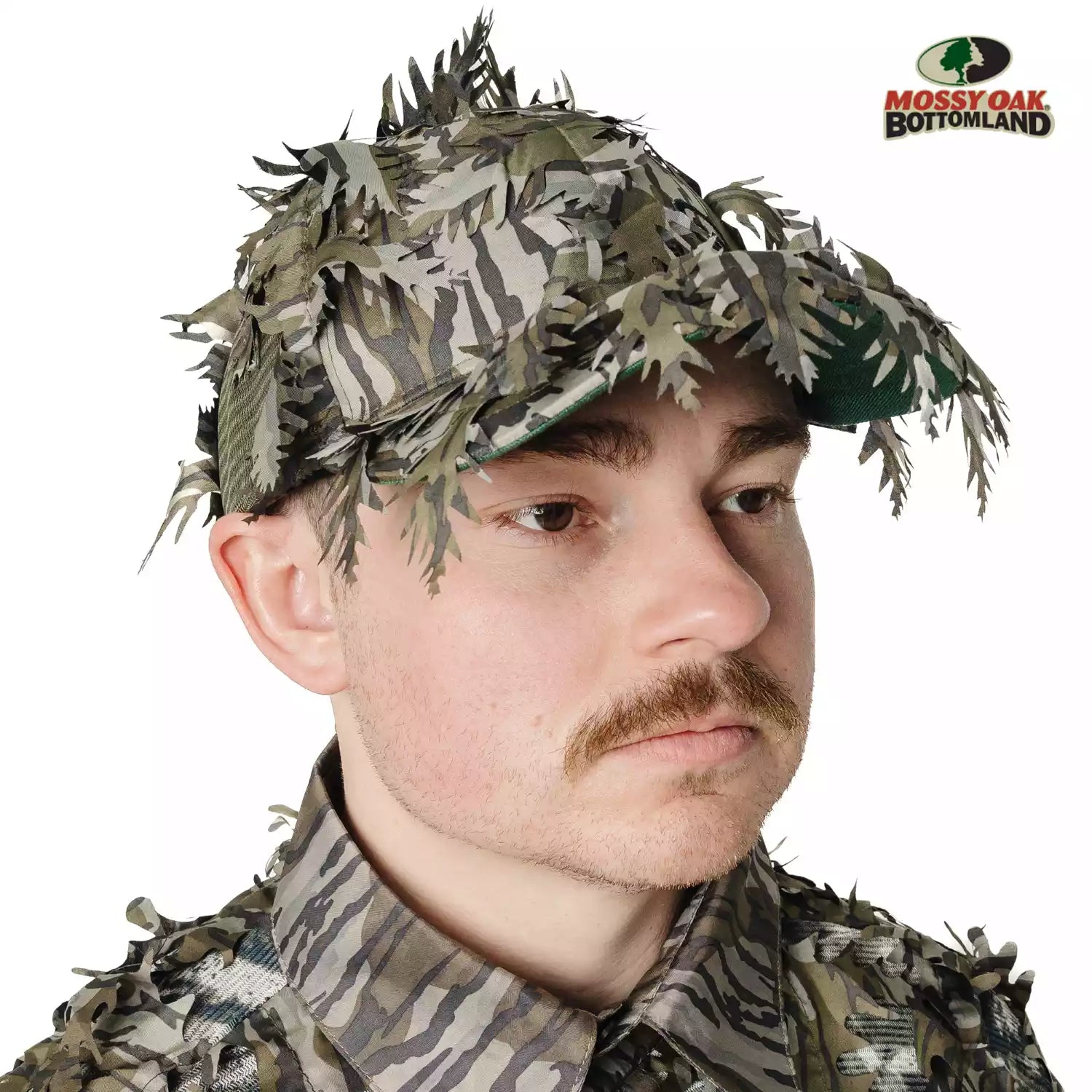 QuikCamo 3D Leafy Ball Cap with Front Face Mask – product view 33