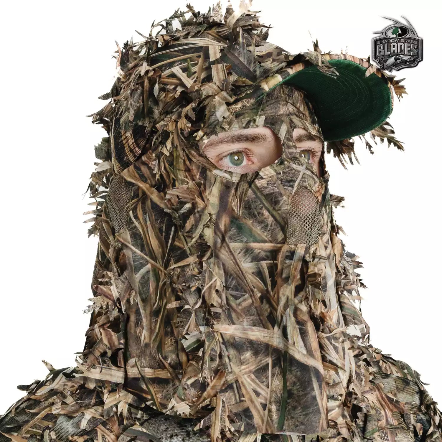 QuikCamo 3D Leafy Ball Cap with Front Face Mask – product view 37