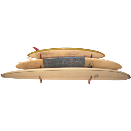 COR Surf Triple Surfboard Wall Rack | Bamboo Rack Perfect for Surf, Wakeboards, Snowboards, Skateboards — view 7