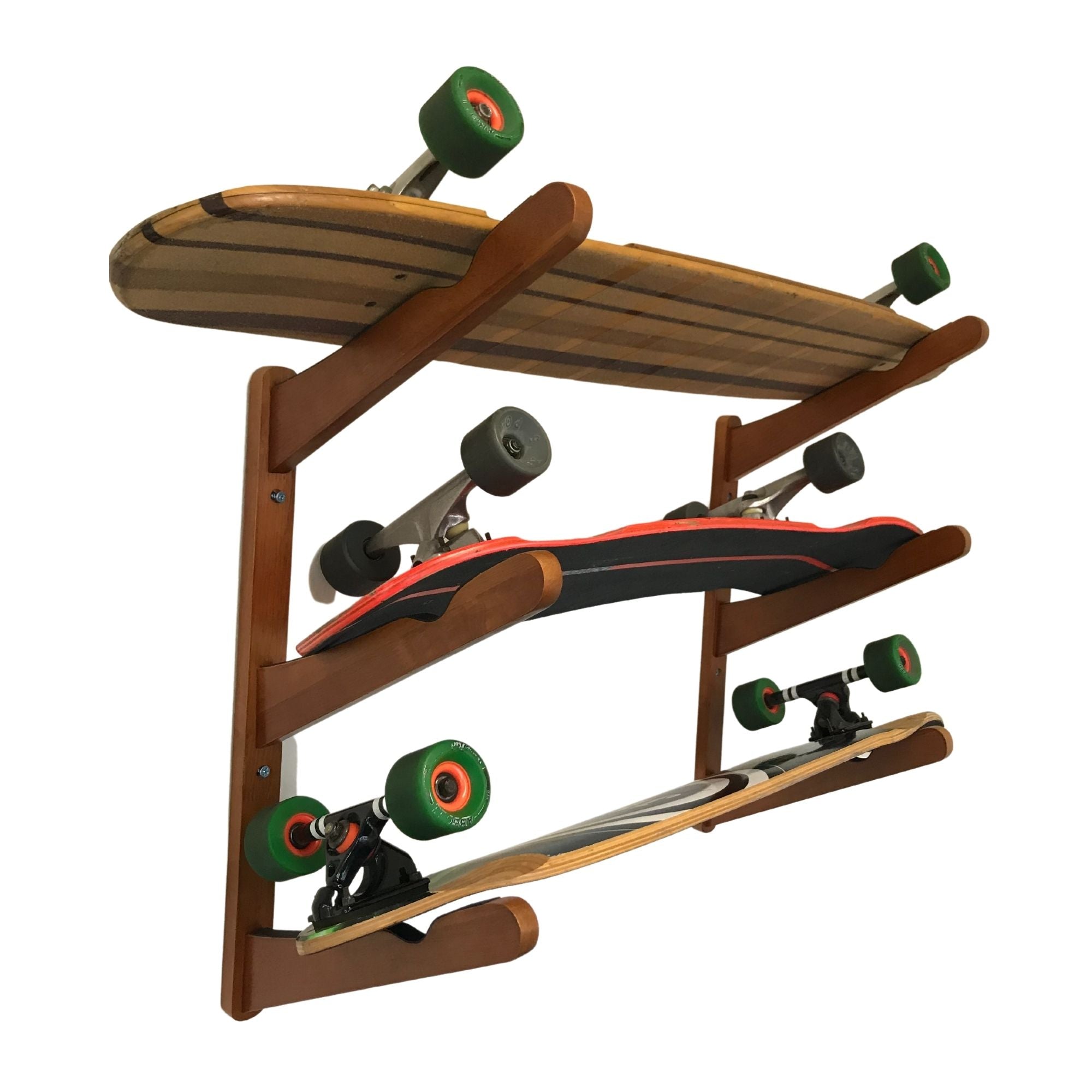 COR Surf Triple Surfboard Wall Rack | Bamboo Rack Perfect for Surf, Wakeboards, Snowboards, Skateboards — view 6