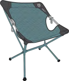 NEMO workbook photograph showing the Arctic fabric-seat Moonlite; other colors and mesh seats differ