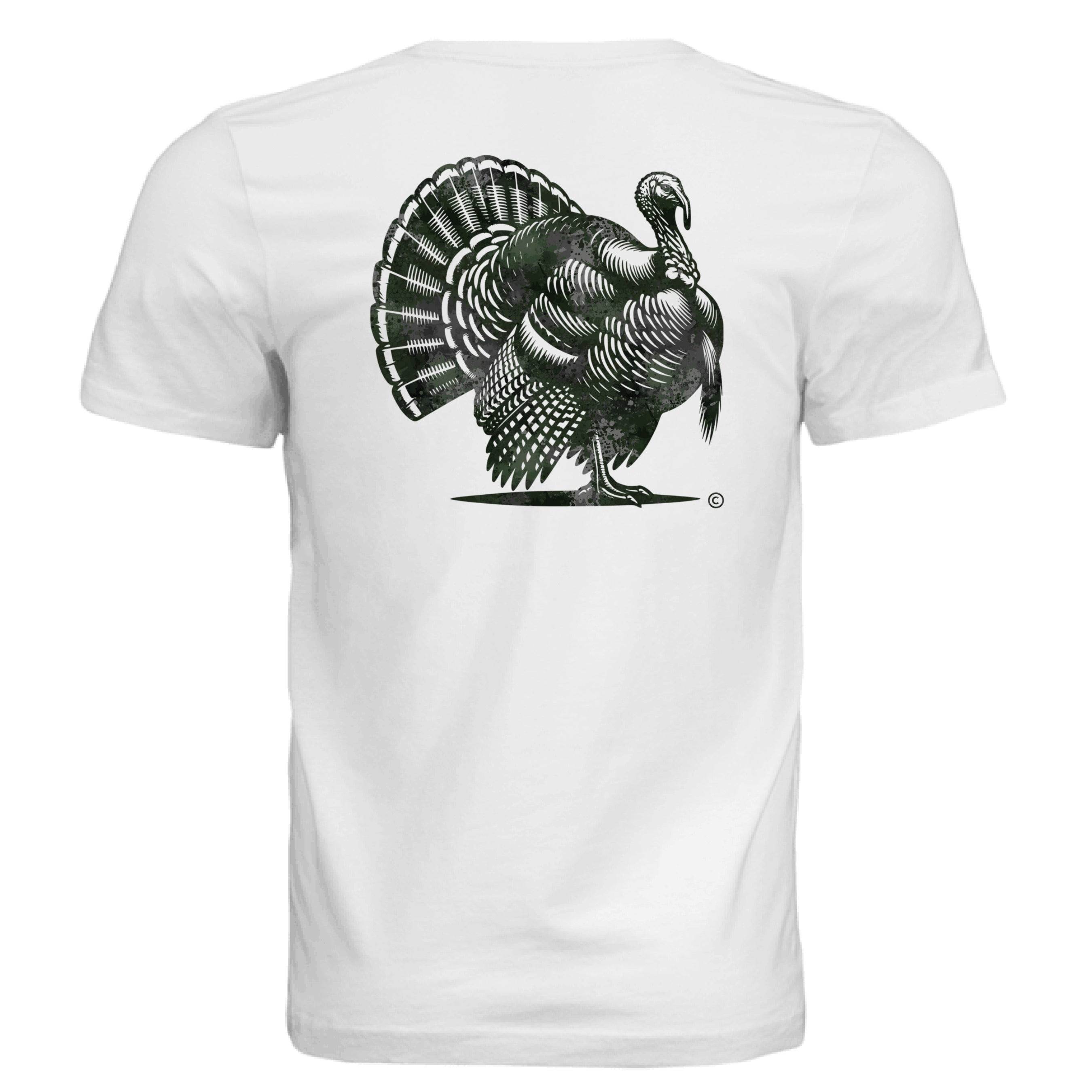 Spur-Ma-Gettin Verdant Splash Burst Camo Turkey T-Shirt – product image 1