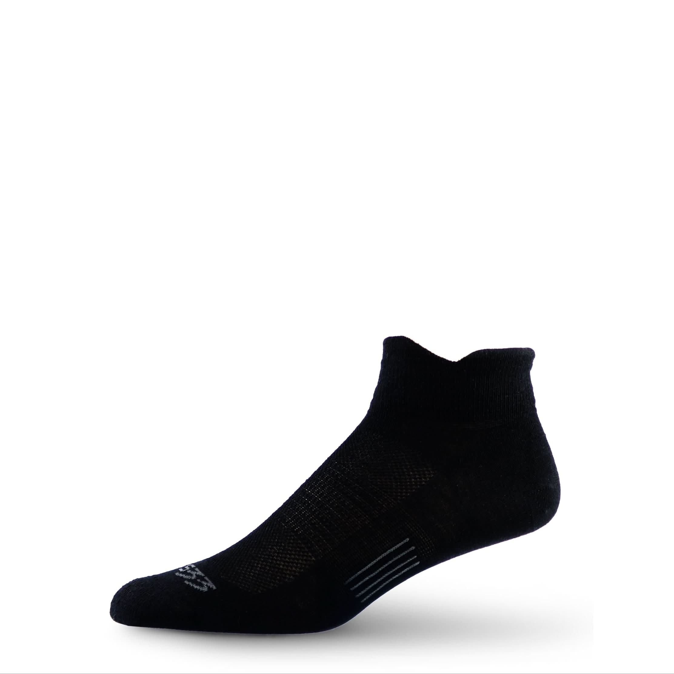no show performance wool running socks