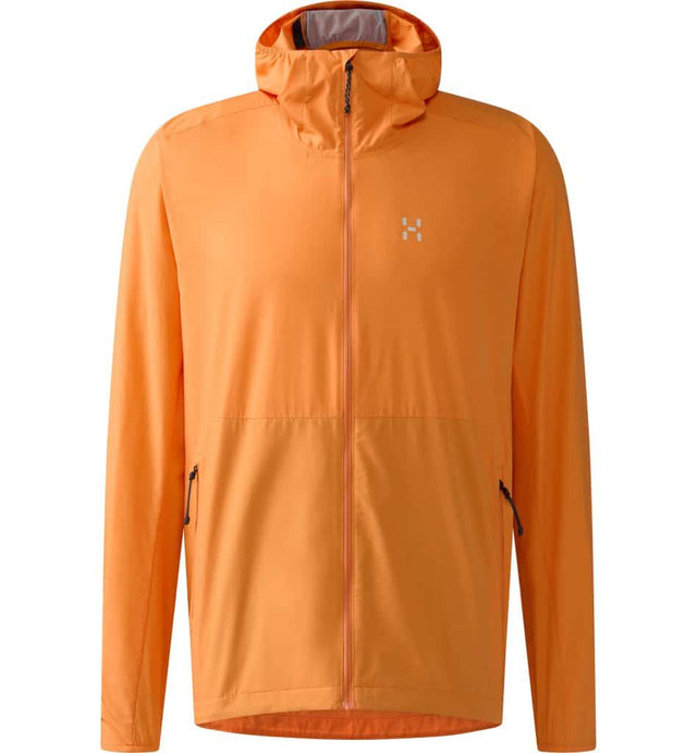 Haglöfs Norrvind Shield Hood Windbreaker — men’s preview in orange
