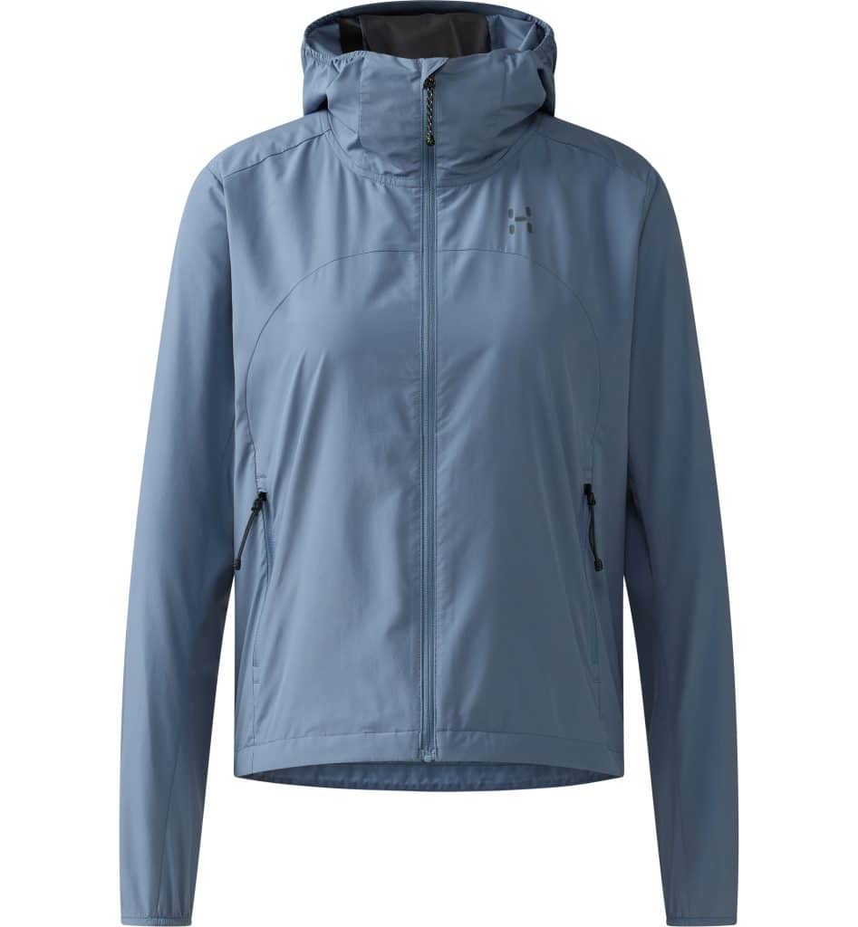 Haglöfs Norrvind Shield Hood Windbreaker — women’s preview in blue