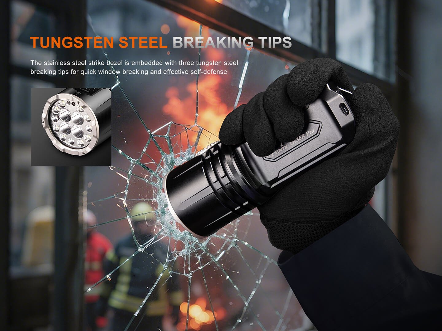 Fenix LR35R PRO Rechargeable Palm-Sized Searchlight by Fenix Store