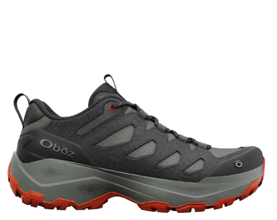 Oboz Sawtooth LT Low men's hiking shoe in Hazy Gray, manufacturer workbook image