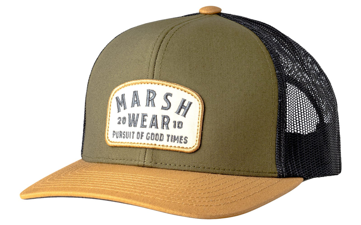 Marsh Wear Alton Mesh-Back Trucker Cap — Olive / OSFM