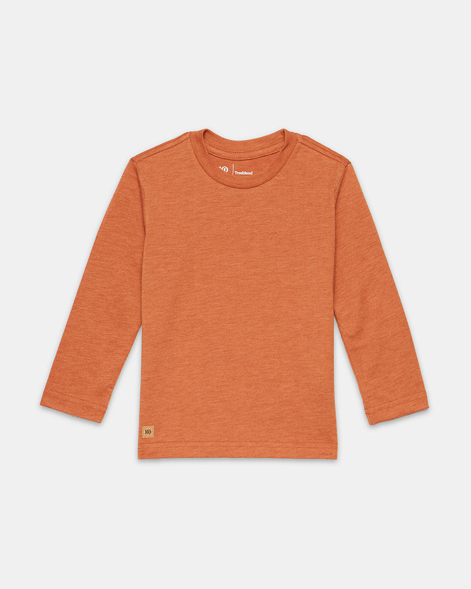 Tentree Kids TreeBlend Longsleeve - Ginger Biscuit Heather