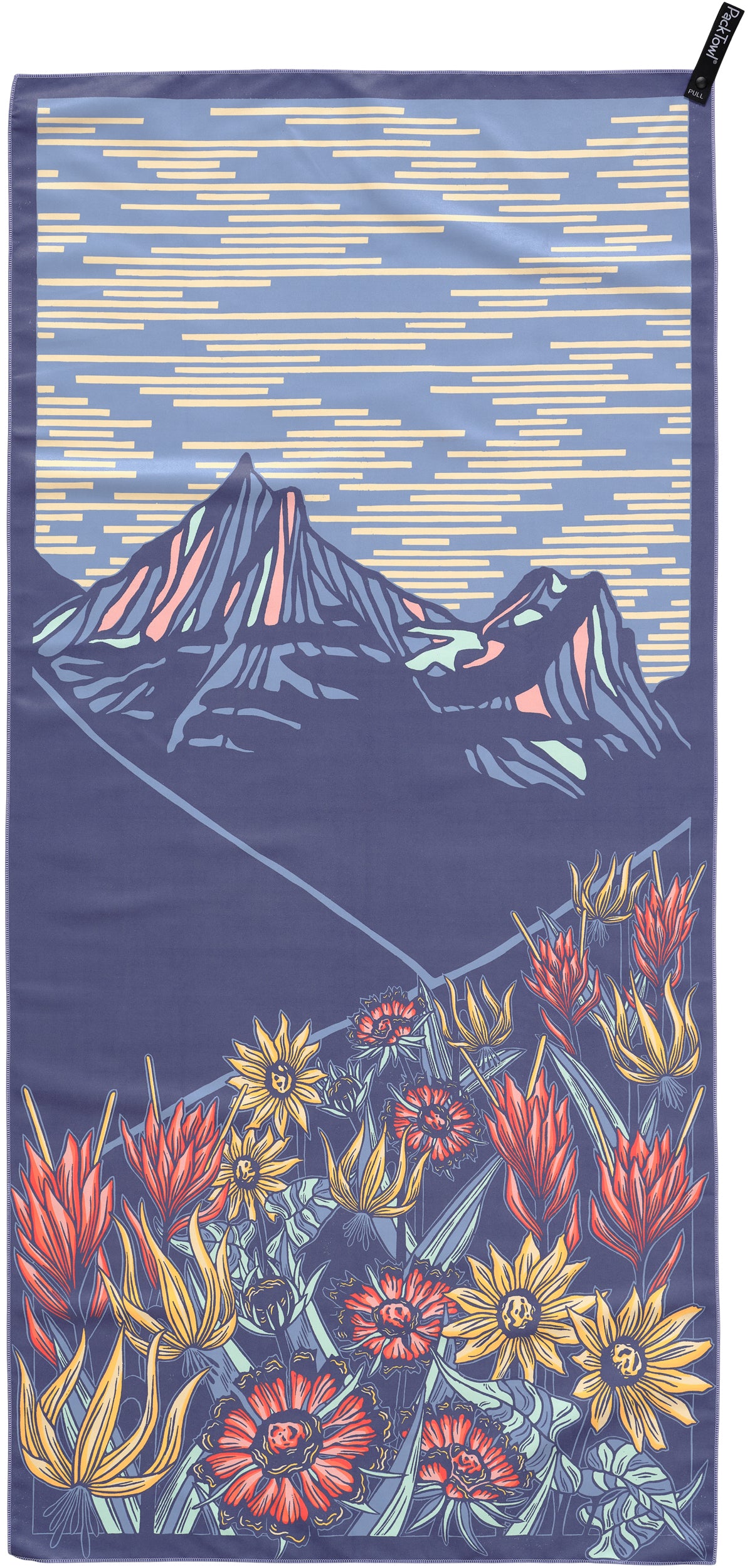 PackTowl Personal Towel in the Big Bend print, laid flat