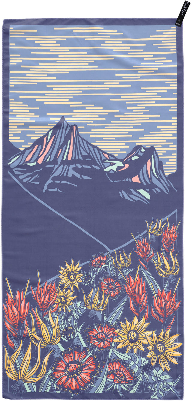 PackTowl Personal Towel in the Big Bend print, laid flat