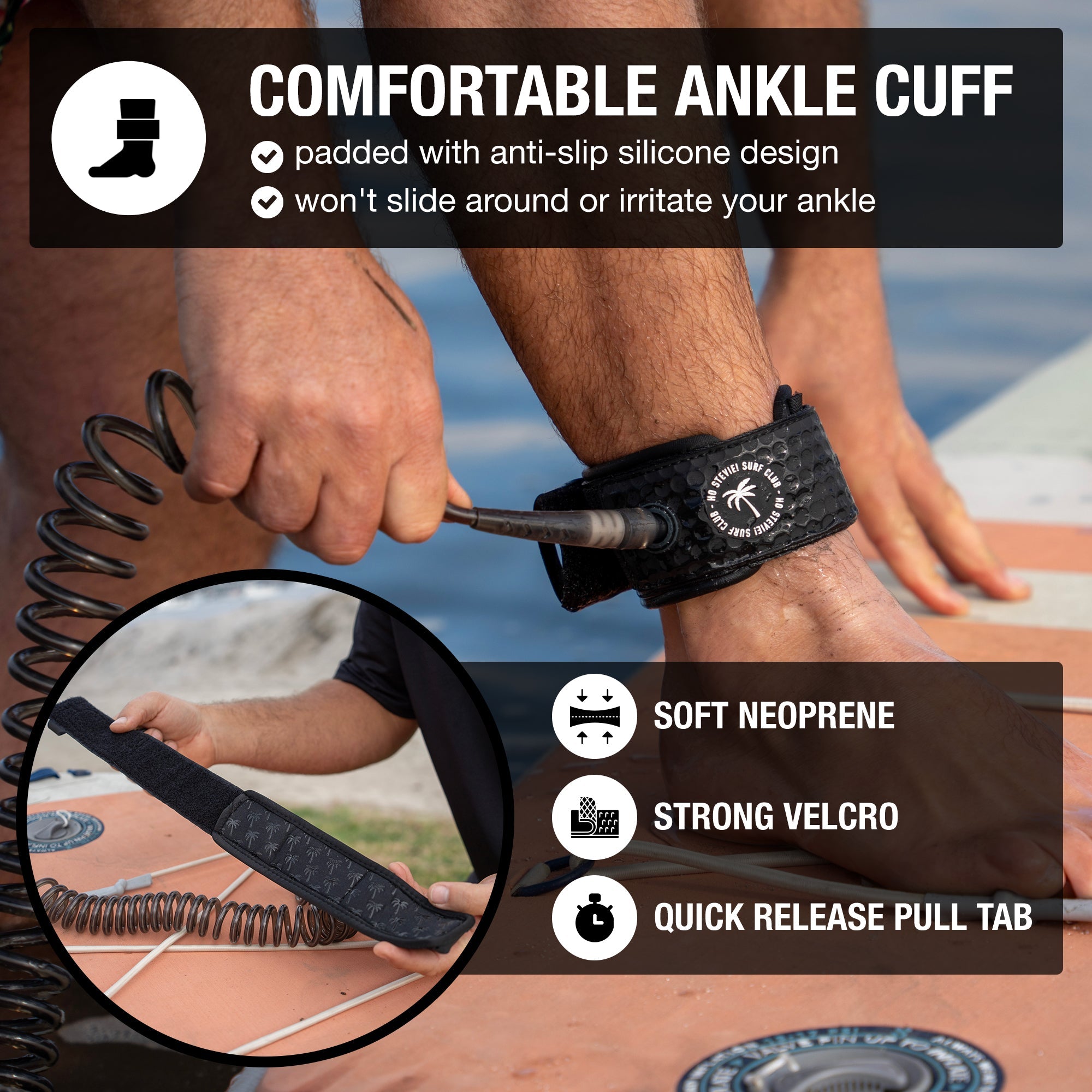 Coiled SUP Paddleboard Leash by Ho Stevie!
