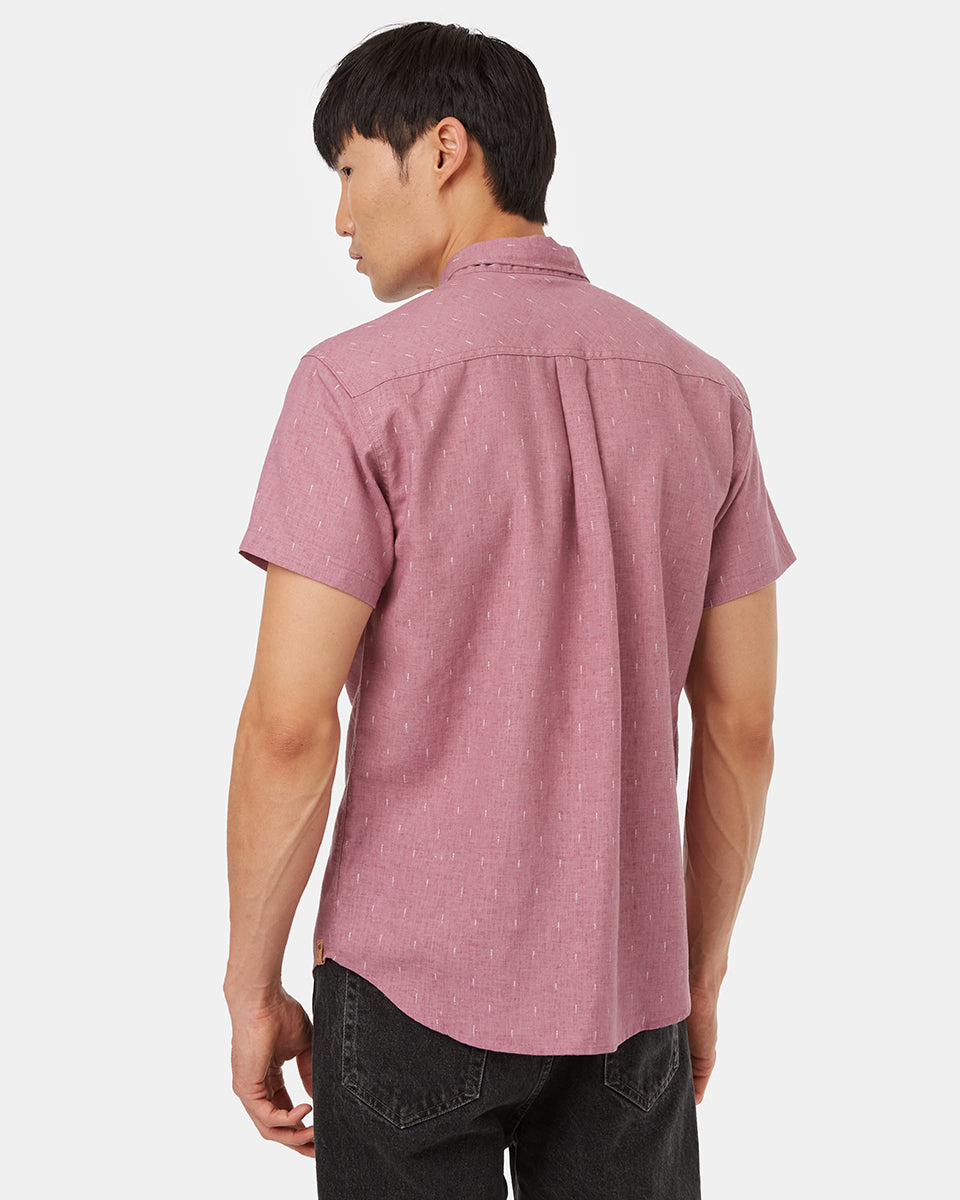 Tentree Men's Mancos Shirt - Dusky Orchid Cloud White