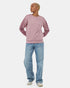 Tentree Women's Blocked Sleeve Stripe Crew - Dawn Pink Dusky Orchid