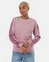 Tentree Women's Blocked Sleeve Stripe Crew - Dawn Pink Dusky Orchid