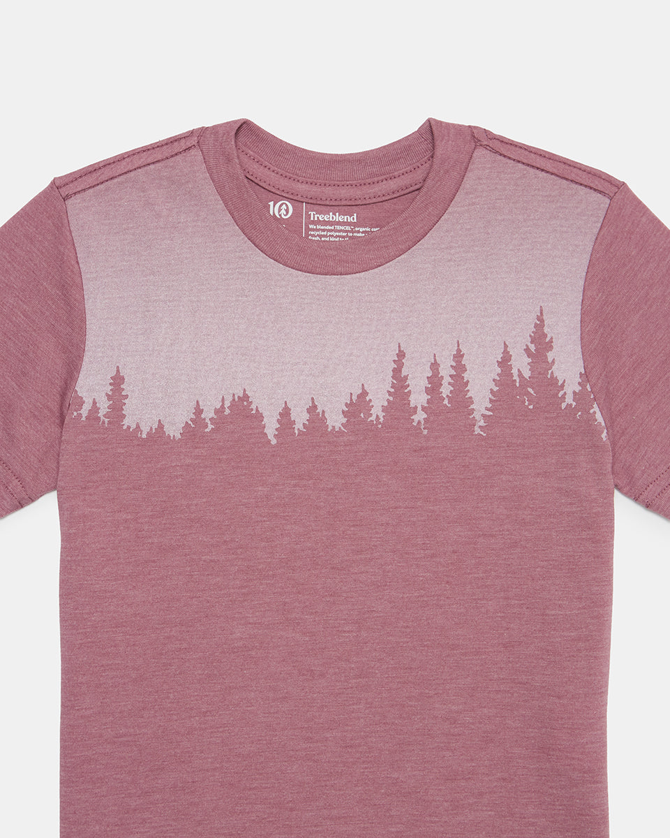 Tentree Kids Juniper T-Shirt - Dusky Orchid Heather White