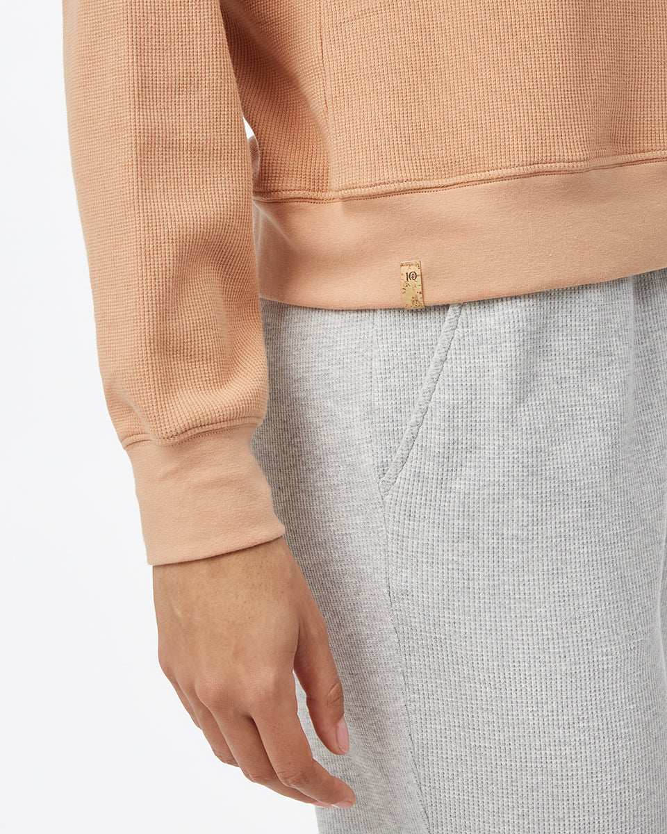 Tentree Women's TreeWaffle Half Zip - Italian Clay