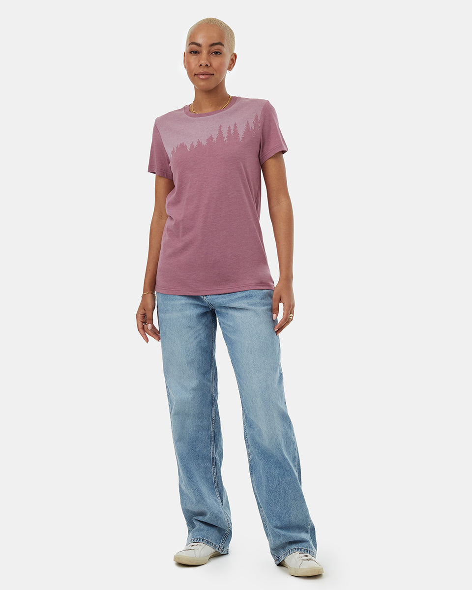 Tentree Women's Juniper T-Shirt - Dusky Orchid Heather White
