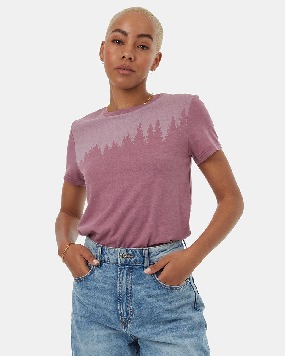 Tentree Women's Juniper T-Shirt - Dusky Orchid Heather White