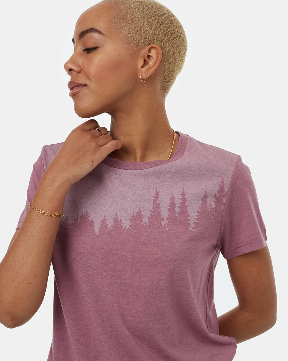 Tentree Women's Juniper T-Shirt - Dusky Orchid Heather White