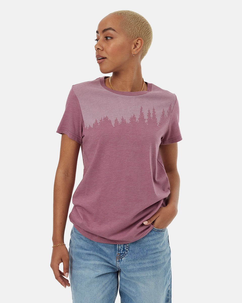 Tentree Women's Juniper T-Shirt - Dusky Orchid Heather White