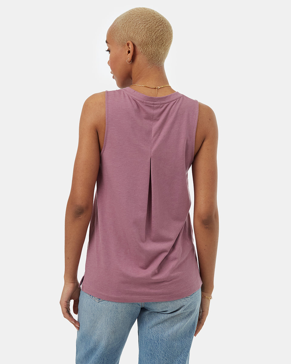 Tentree Women's TreeBlend V-Neck Tank - Dusky Orchid
