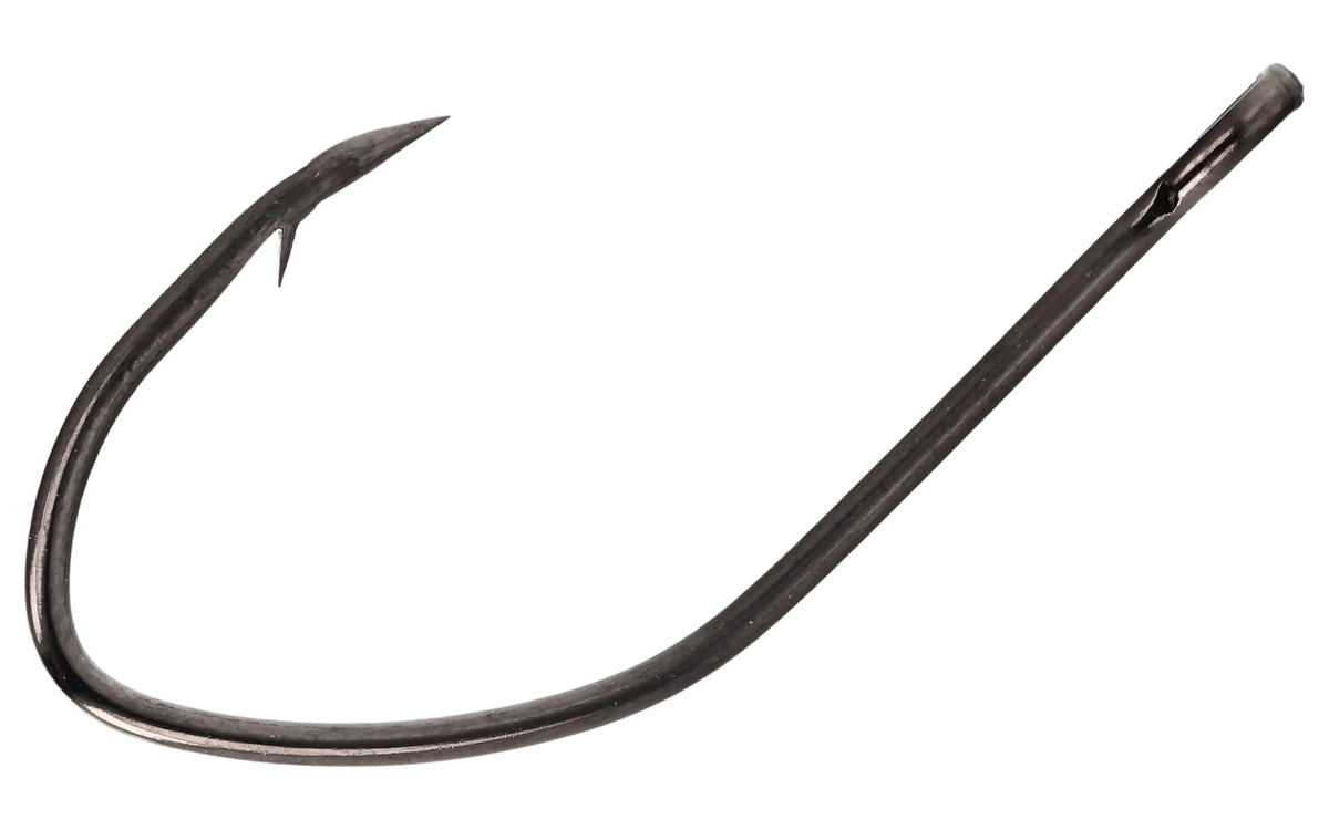 Eagle Claw Lazer Sharp Pro-V Siwash Hook — 4/0 / Platinum Black / 10