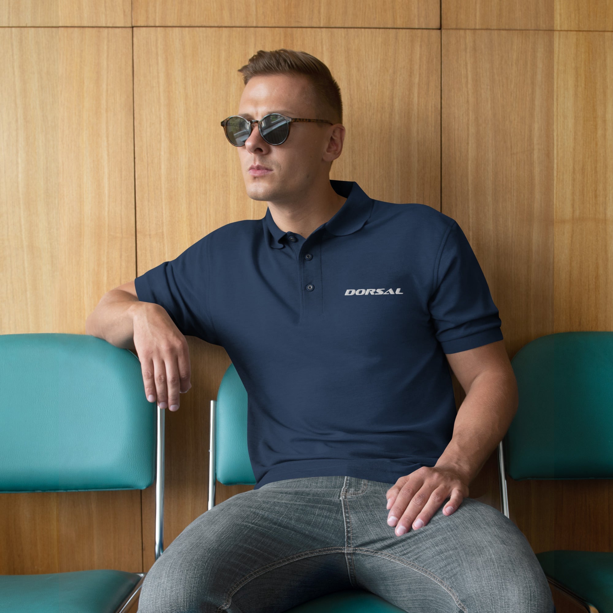 DORSAL Men's Premium Polo —  — Cotton Pique - view 3