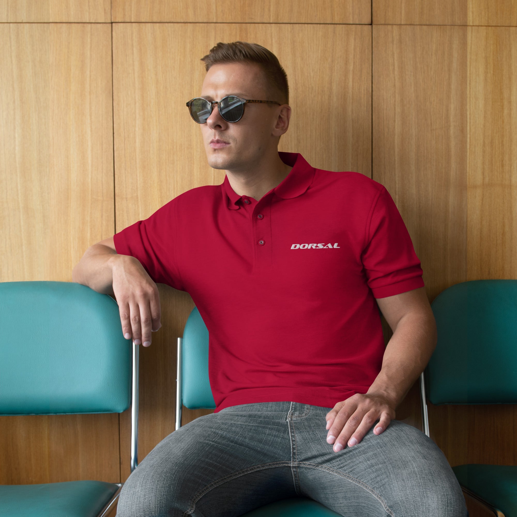 DORSAL Men's Premium Polo —  — Cotton Pique - view 2