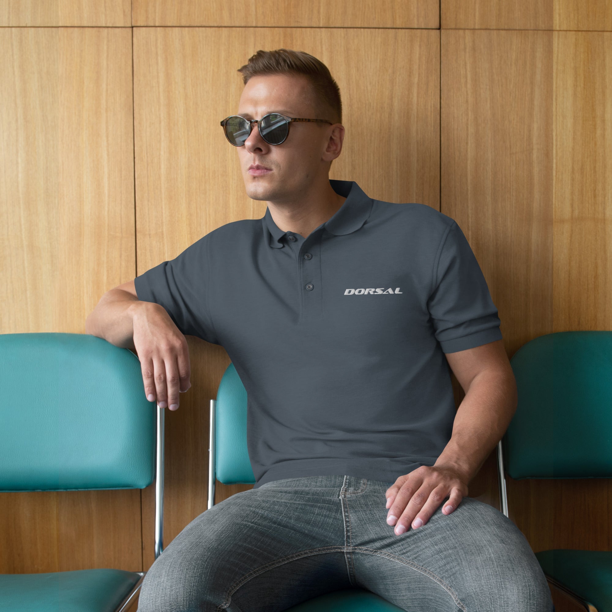 DORSAL Men's Premium Polo —  — Cotton Pique - view 4