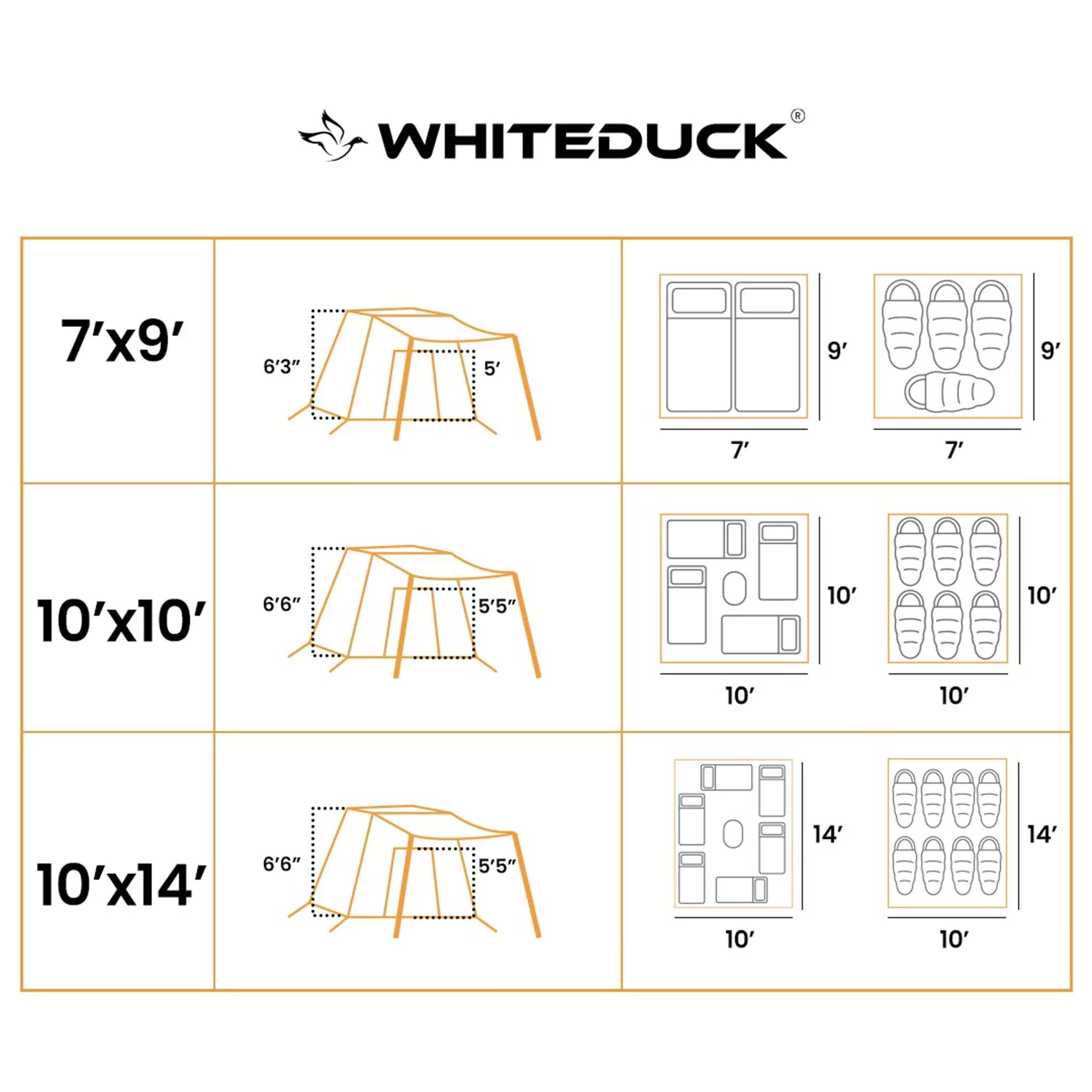 White Duck 10'x10' Prota Canvas Tent