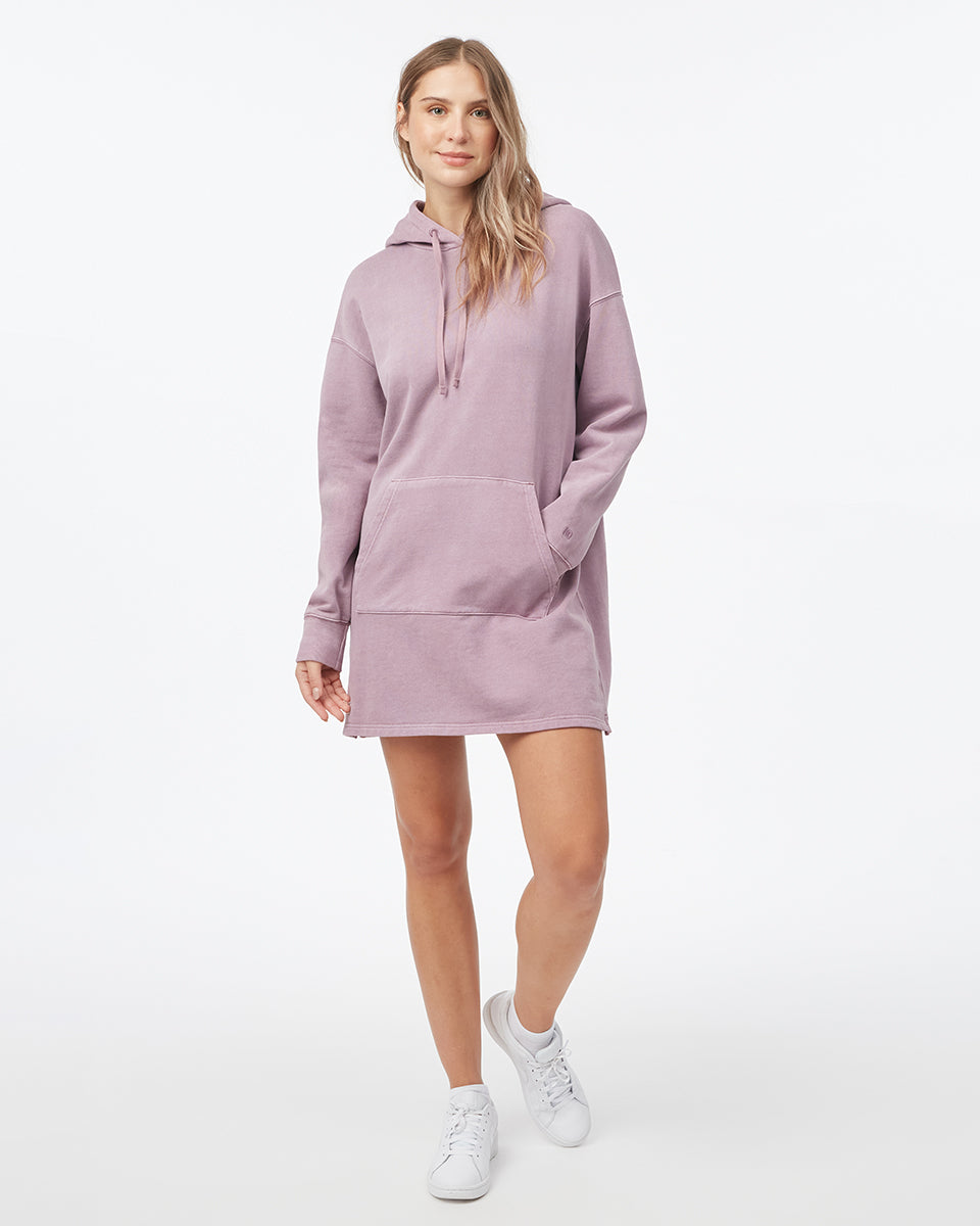 Tentree Women's Organic Cotton French Terry Hoodie Dress - Lilac Chalk