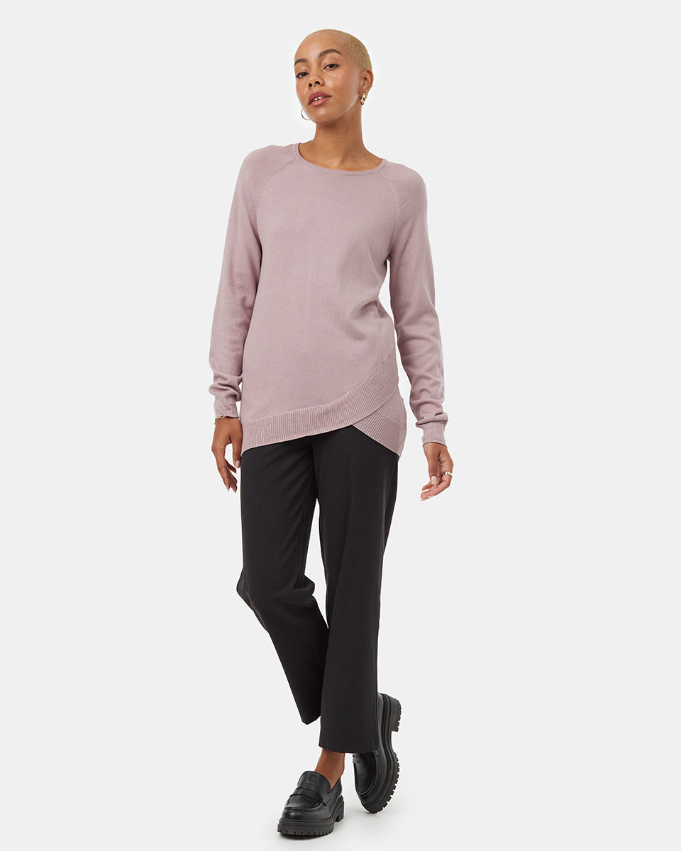 Tentree Women's Highline Cotton Acre Sweater - Lilac Chalk