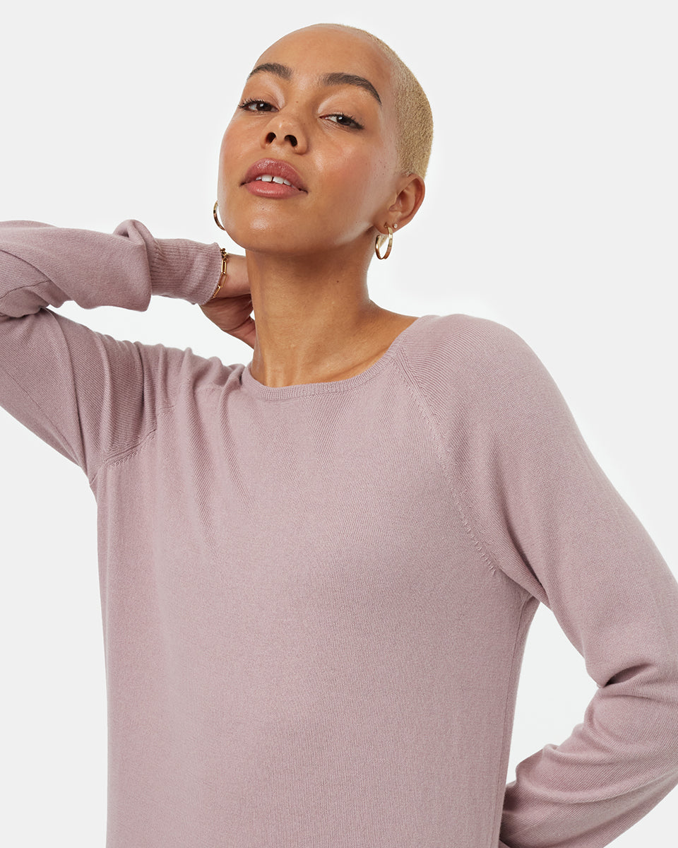 Tentree Women's Highline Cotton Acre Sweater - Lilac Chalk