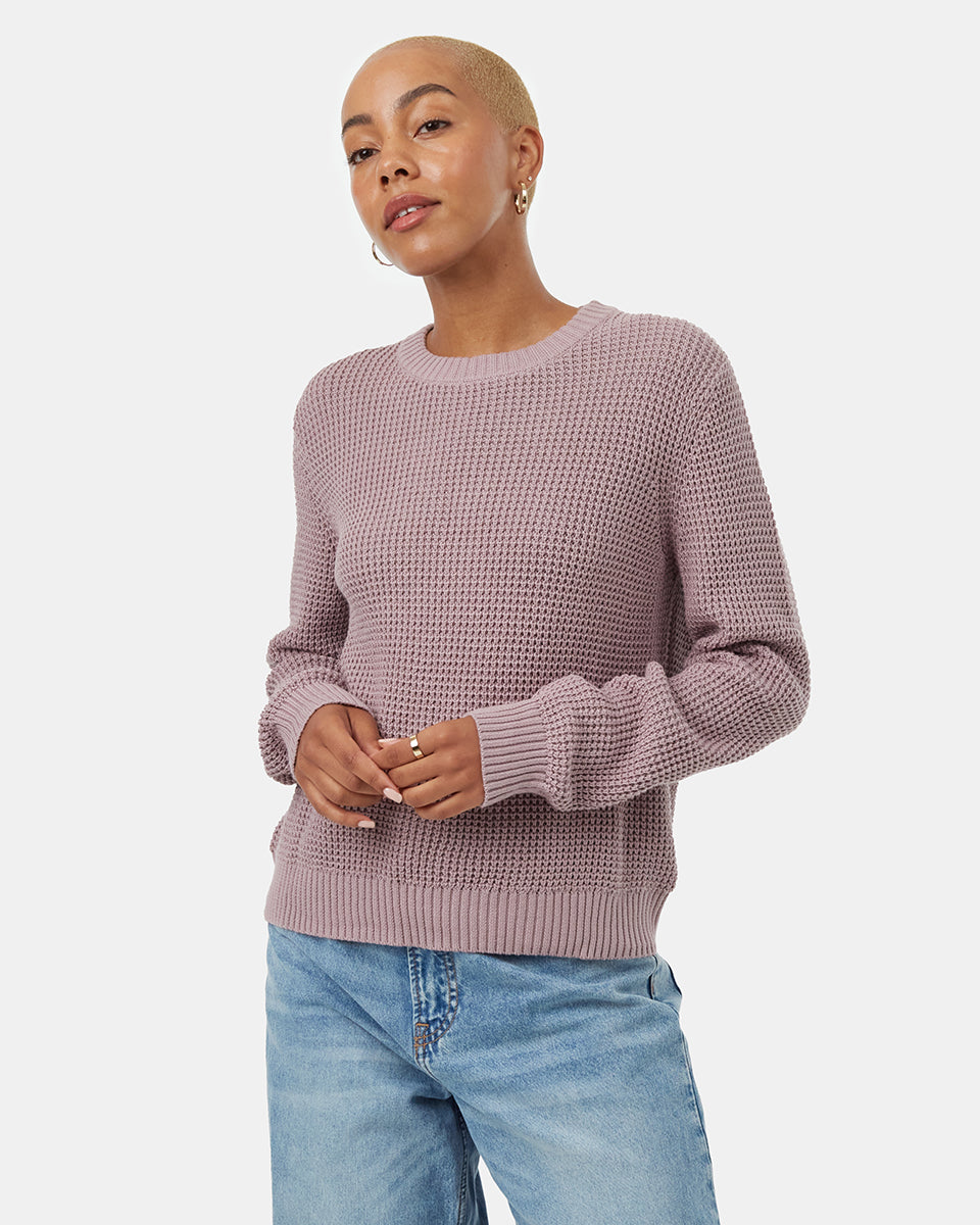 Tentree Women's Highline Crew Sweater - Lilac Chalk