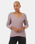 Tentree Women's Highline V-Neck Sweater - Lilac Chalk